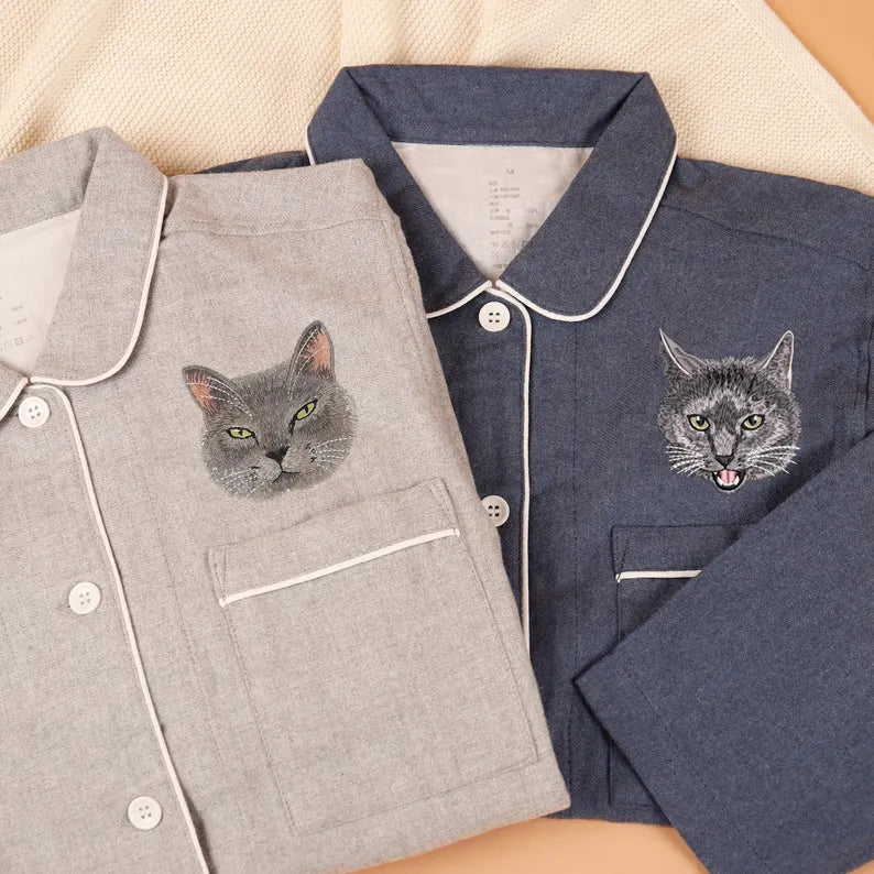 Custom Pet Embroidery Pajamas - Wear Your Best Friend